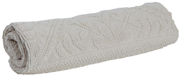 Tapis Enzo Lin 54 X 64 Tapis de bain La Vallée du blanc