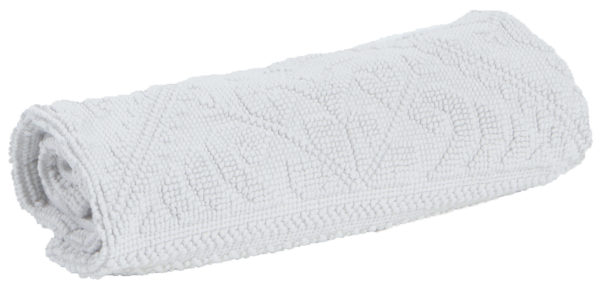 Tapis Enzo Neige 54 X 110 Tapis de bain La Vallée du blanc