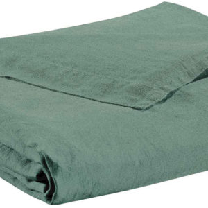 Drap Stonewashed ZEFF Vert de Gris 240 X 300 Draps plats La Vallée du blanc