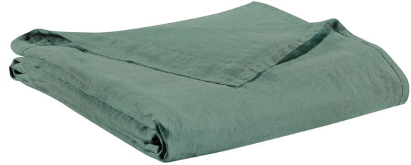 Drap Stonewashed ZEFF Vert de Gris 240 X 300 Draps plats La Vallée du blanc