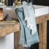 Drap de Bain Zoe Vert de gris 100 x 180 – Image 2