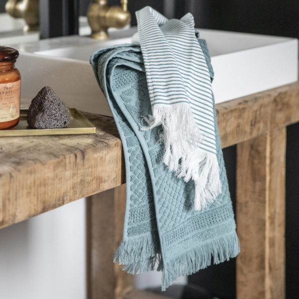 Drap de Bain Zoe Vert de gris 100 x 180 Draps de bain La Vallée du blanc