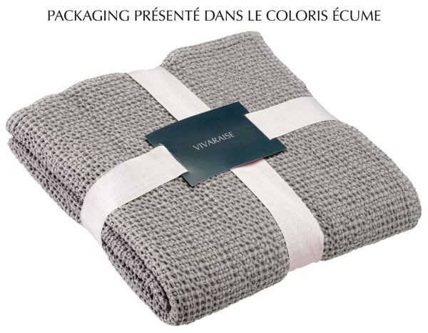 Plaid Stonewashed Maia Vert de Gris 140 x 200 Plaids La Vallée du blanc