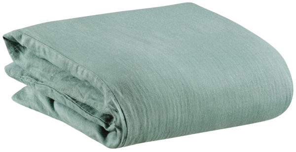 Housse de couette Stonewashed Zeff Vert de gris 240 x 220 Housses de couette La Vallée du blanc