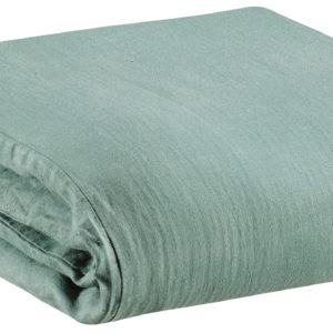 Housse de couette Stonewashed Zeff Vert de gris 260 x 240 Housses de couette La Vallée du blanc