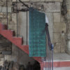 Jeté uni Elise finition capiton Vert de gris 240 x 260 – Image 2