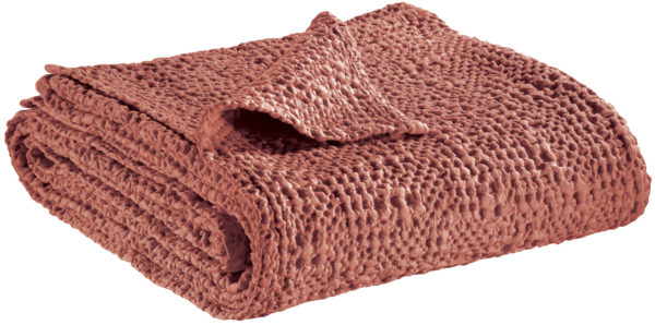 Jeté Stonewashed Tana Blush 240 x 260 Jetés de lit La Vallée du blanc