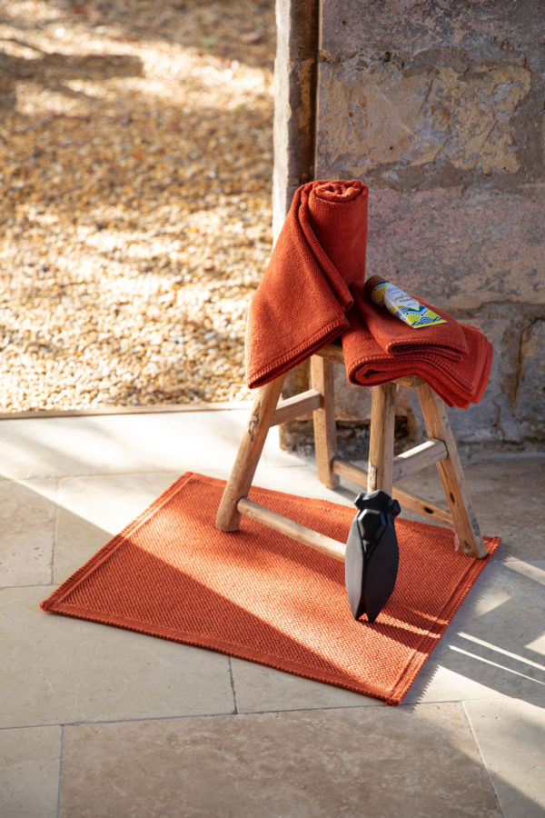 Tapis de bain uni Etia Carbone 54 x 64 Tapis de bain La Vallée du blanc