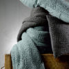 Jeté stonewashed Tana Vert de gris 240 x 260 – Image 2
