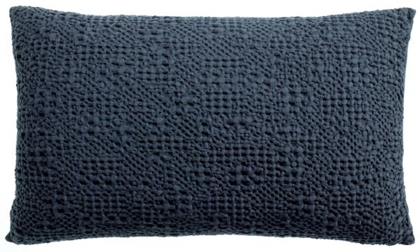 Coussin stonewashed Tana Cobalt 40 x 65 Coussins La Vallée du blanc