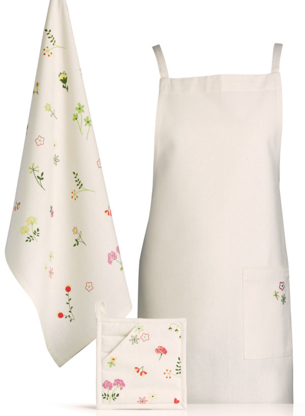 Tablier de cuisine Gardenia recyclé Ecru 110 x 80 Tabliers La Vallée du blanc
