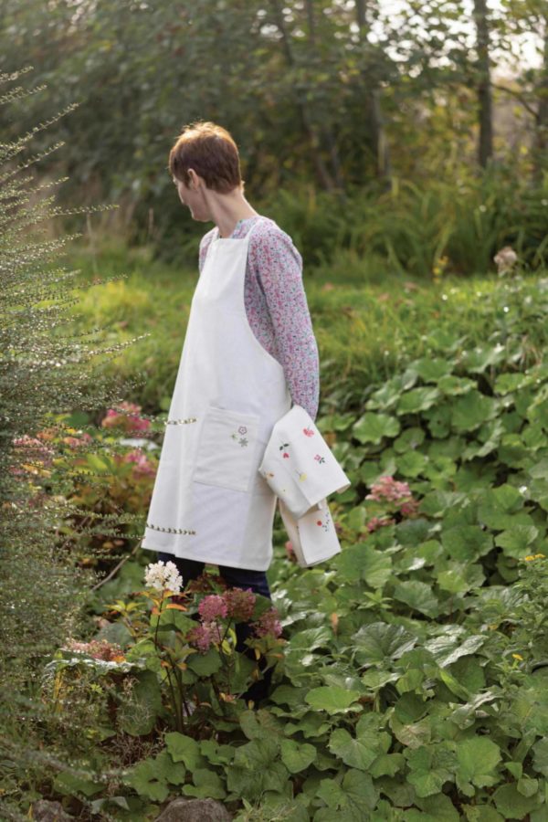 Tablier de cuisine Gardenia recyclé Ecru 110 x 80 Tabliers La Vallée du blanc