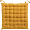 Galette de chaise 36 points Zea recyclée Tournesol 38 x 38 x 3 cm