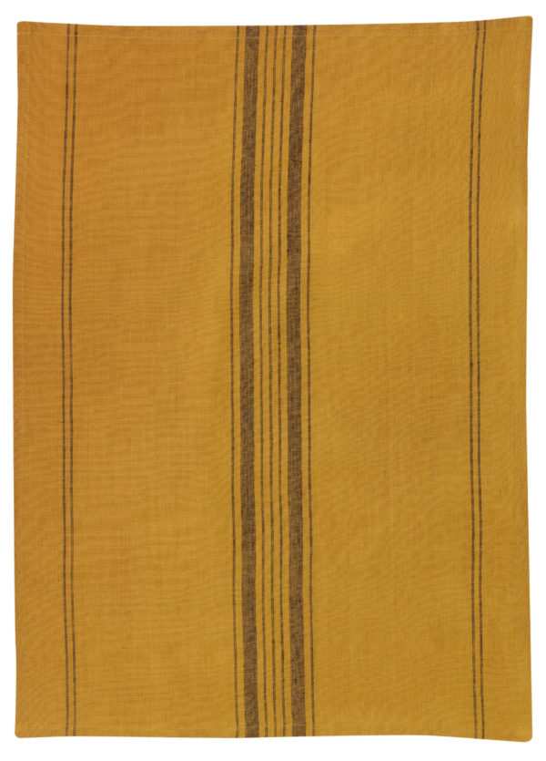 Torchon Metis Kilia rayures Bronze 50 x 70 Torchons La Vallée du blanc