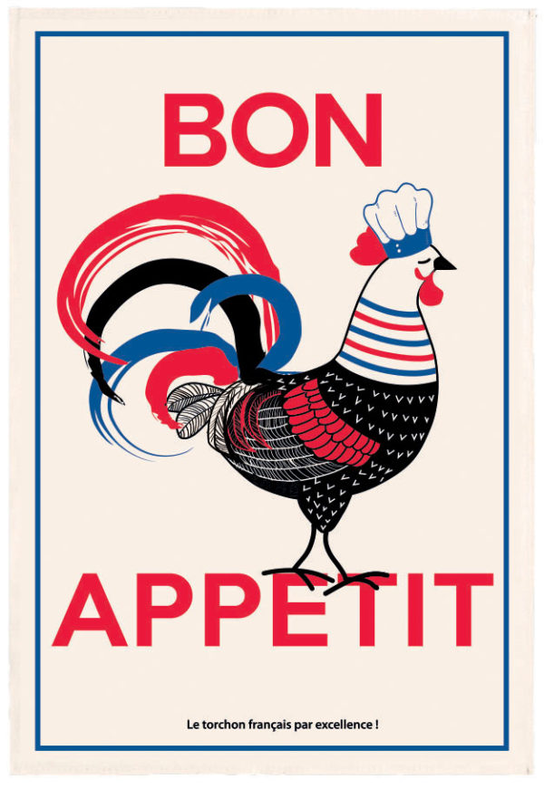 Torchon Bon appétit Ecru 48 x 72 Torchons La Vallée du blanc
