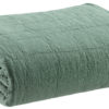 Plaid recyclé Titou Vert de gris 140 x 200