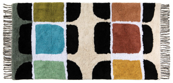 Tapis Ella Multicolore 70 x 140 Tapis La Vallée du blanc