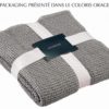 Jeté recyclé Maia Vert de gris 240 x 260 – Image 3