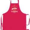 Tablier de cuisine Peps recylé Le gratin avec poche Rose 90 x 72