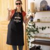 Tablier de cuisine Peps recylé Le gratin avec poche Rose 90 x 72 – Image 2