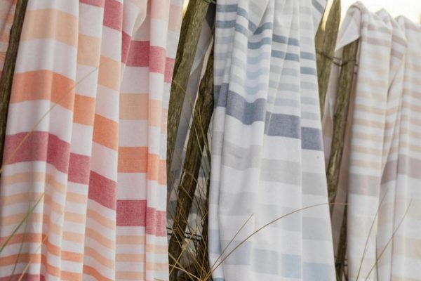 Drap hammam recyclé Samoa Brique 100 x 200 Draps hammam La Vallée du blanc