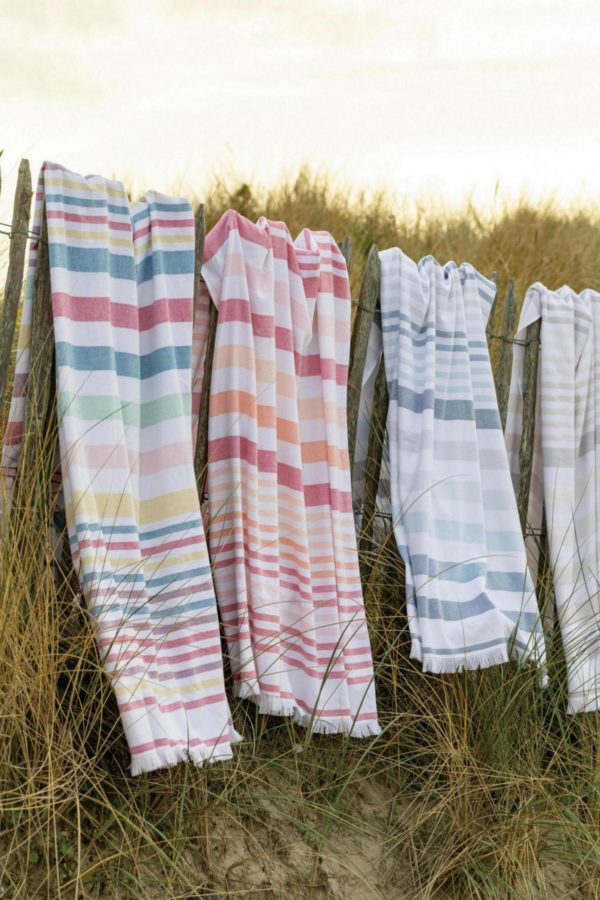 Drap hammam recyclé Samoa Brique 100 x 200 Draps hammam La Vallée du blanc