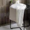 Drap de douche recyclé Abby Blanc 70 x 130 – Image 2