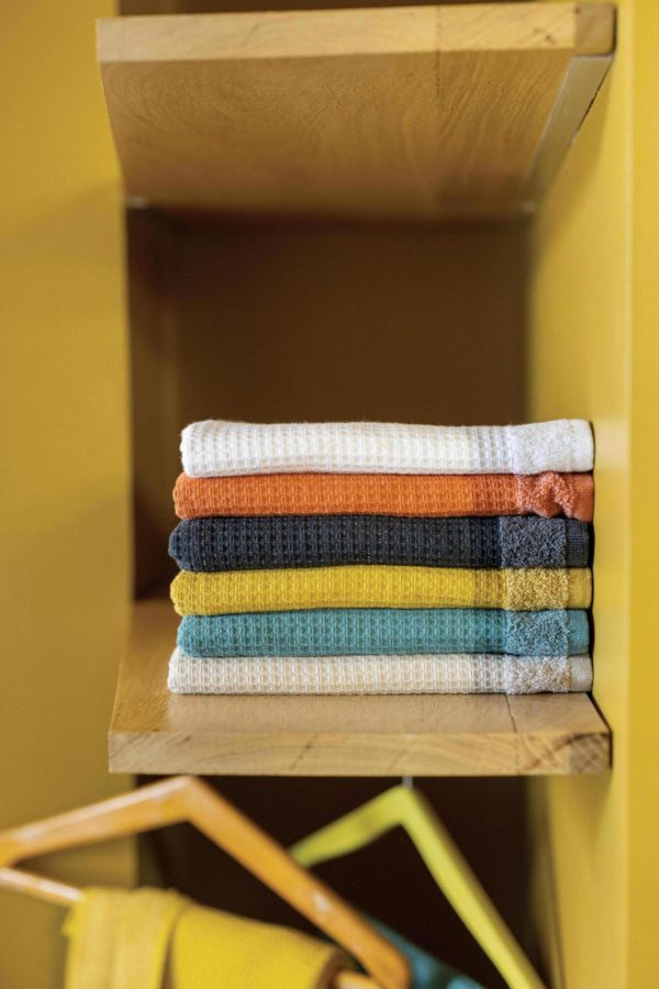 Drap de bain recyclé Abby Mirabelle 90 x 150 Draps de bain La Vallée du blanc