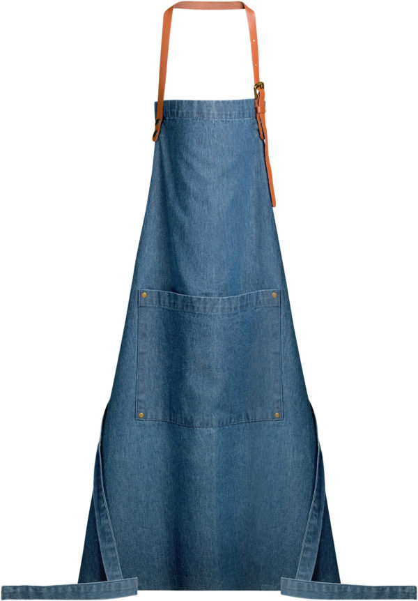 Tablier de cuisine Dinem Bleu denim 70 x 90 Tabliers La Vallée du blanc