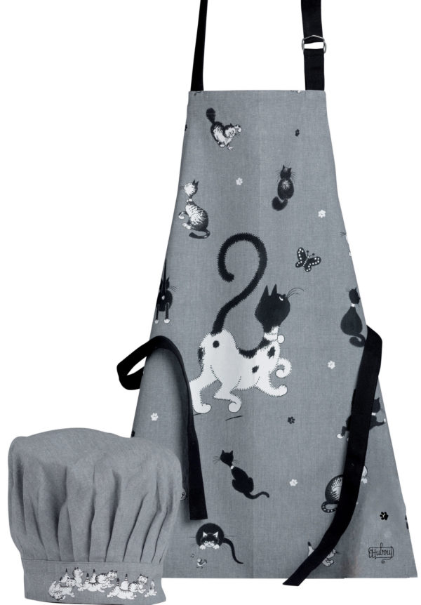 Tablier de cuisine et toque enfant Dubout Noir/blanc 52 x 63 Tabliers La Vallée du blanc
