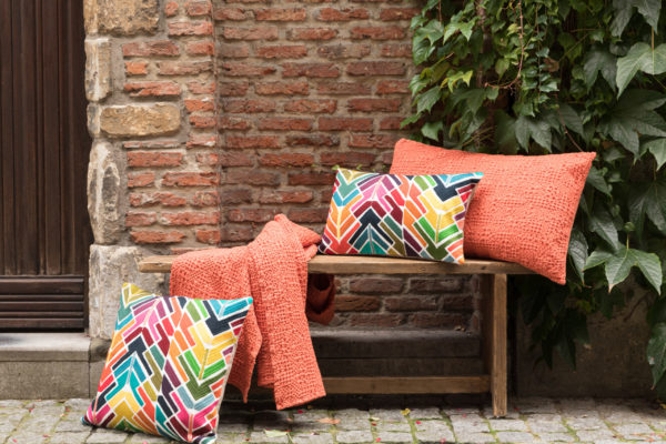 Coussin stonewashed Tana Marmelade 40 x 65 Coussins La Vallée du blanc
