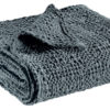 Plaid stonewashed Tana Cendre 140 x 200