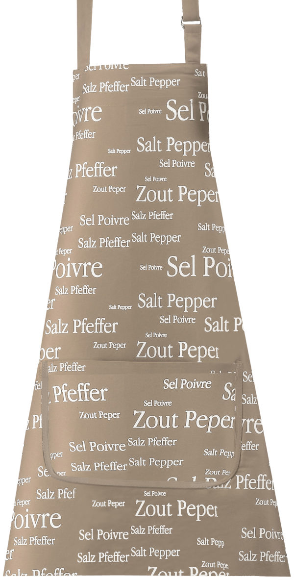 Tablier de cuisine Sel & Poivre Ficelle 80 X 85 Tabliers La Vallée du blanc