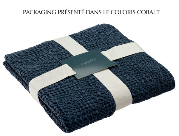 Jeté stonewashed Tana Touareg 180 x 260 Jetés de lit La Vallée du blanc