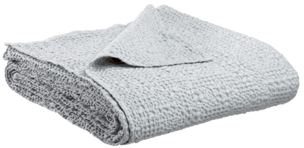 Jeté stonewashed Tana Perle 180 x 260 Jetés de lit La Vallée du blanc