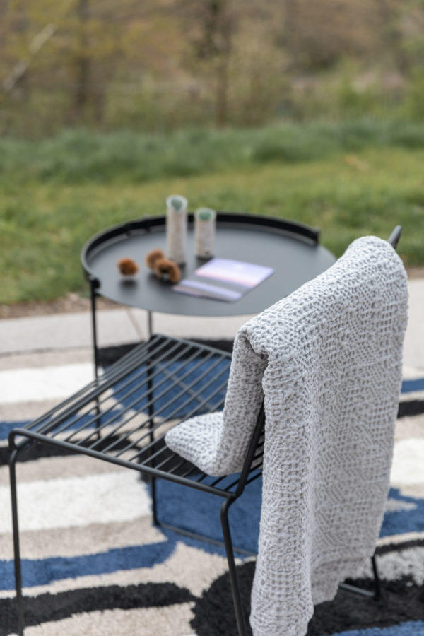 Jeté stonewashed Tana Perle 240 x 260 Jetés de lit La Vallée du blanc