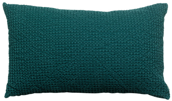 Coussin stonewashed Maia Pétrole 30 x 50 Coussins La Vallée du blanc
