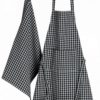 Torchon recyclé Billie Noir/gris 50 x 70 – Image 2
