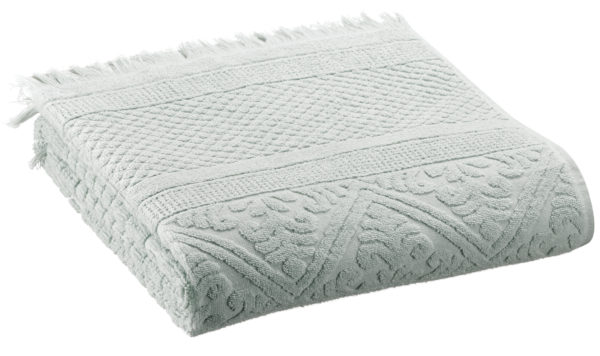 Serviette de toilette uni Zoé Jade 50 x 100 Serviettes de toilette La Vallée du blanc