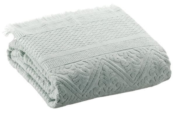 Drap de bain uni Zoé Jade 100 x 180 Draps de bain La Vallée du blanc