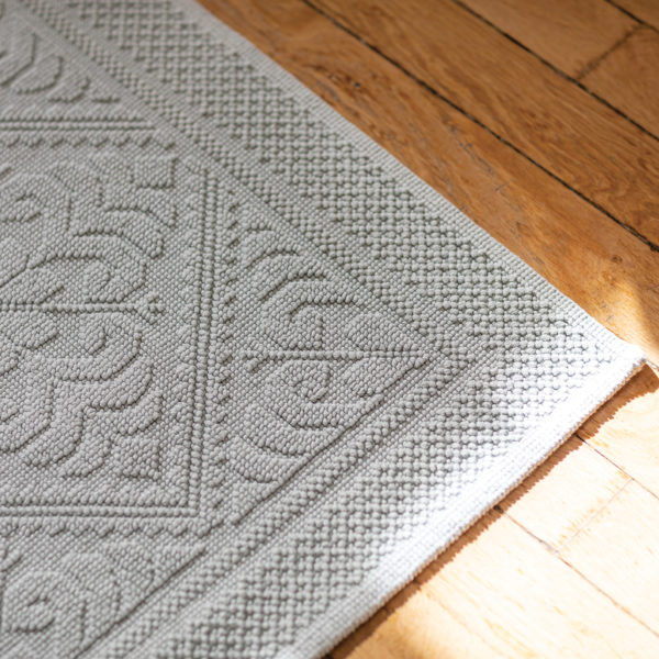 Tapis de bain uni Enzo Jade 54 x 64 Tapis de bain La Vallée du blanc