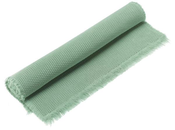 Tapis de bain uni Elly Opaline 54 x 64 Tapis de bain La Vallée du blanc