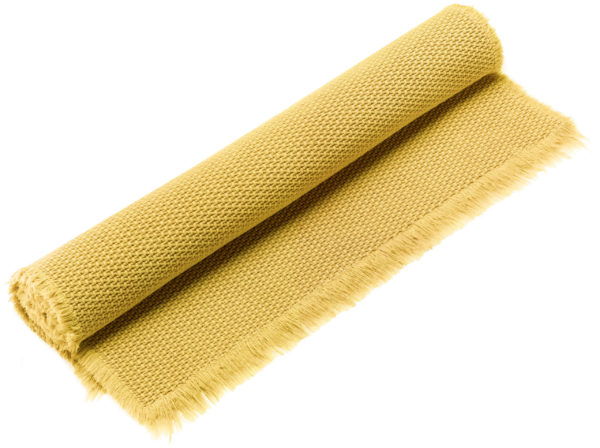 Tapis de bain uni Elly Curry 54 x 110 Tapis de bain La Vallée du blanc