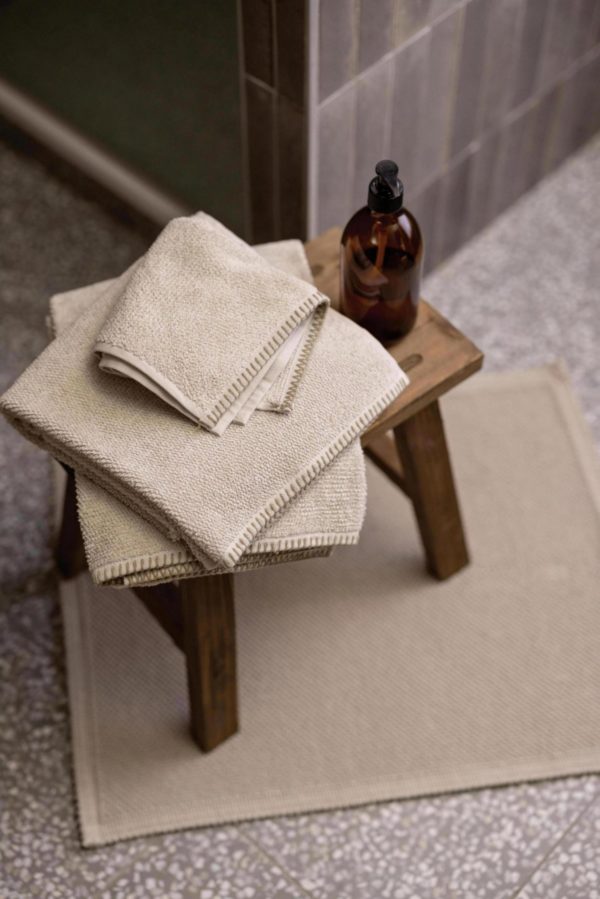 Tapis de bain uni Etia Galet 54 x 110 Tapis de bain La Vallée du blanc