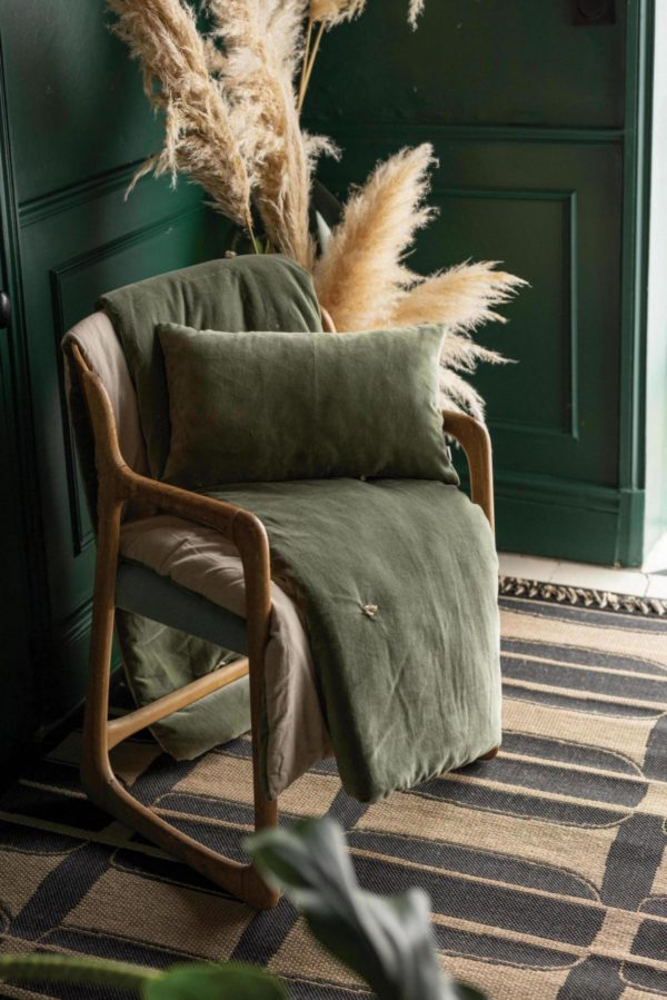 Coussin uni Elise Verveine 30 x 50 Coussins La Vallée du blanc