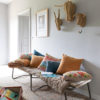 Coussin uni Elise Ocre 45 x 45 – Image 2