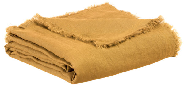 Plaid Zeff Nomade Ocre 130 x 180 Plaids La Vallée du blanc