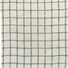 Torchon Carreaux Karma Ecru/noir 55 x 75