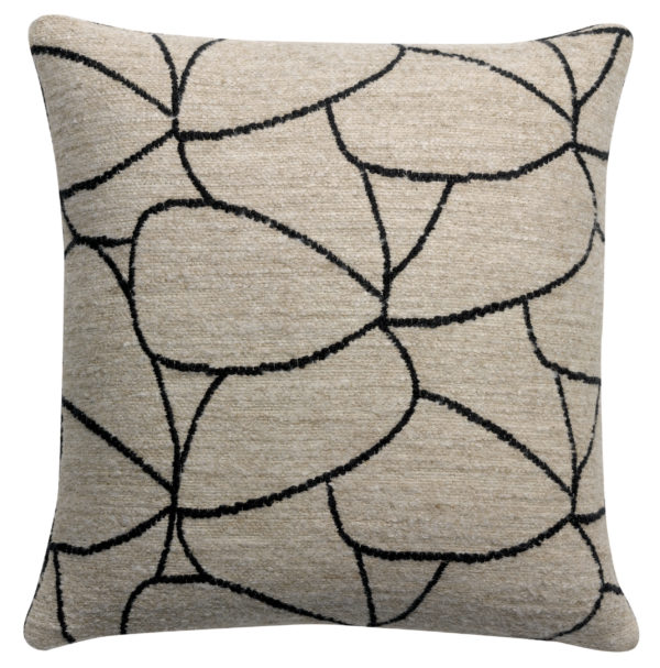 Coussin Dany Blanc/noir 45 x 45 Coussins La Vallée du blanc