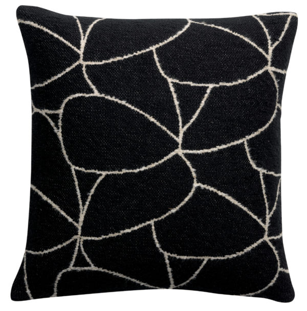 Coussin Dany Blanc/noir 45 x 45 Coussins La Vallée du blanc